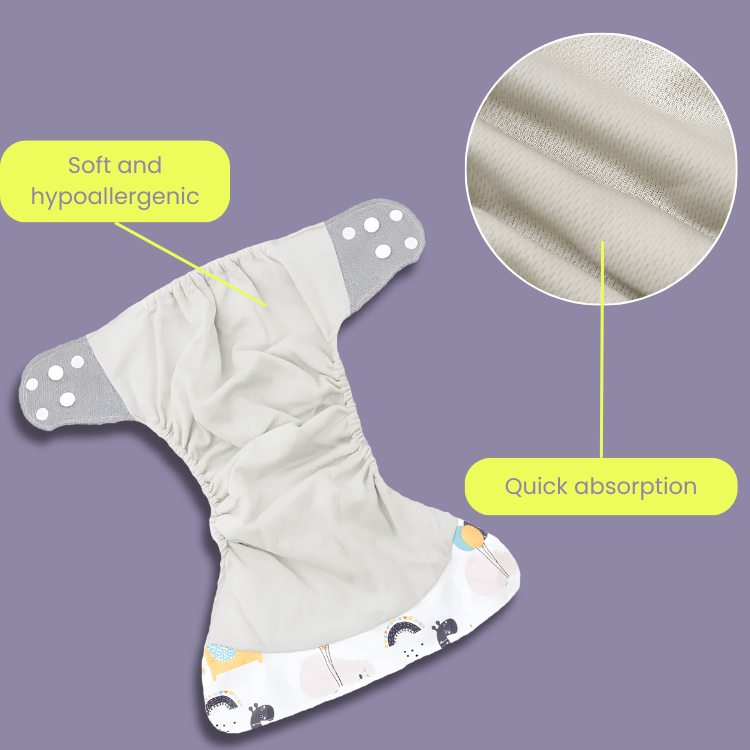 Elinfant Kit 4 Diapers + 4 Abs 