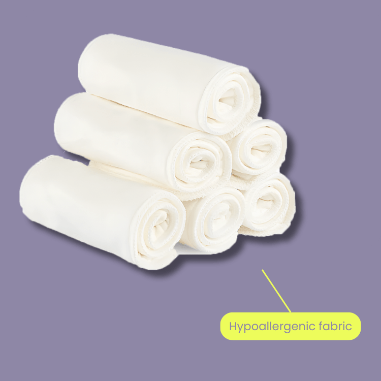 Bamboo Cotton Inserts for Eco Diapers 8 Pieces