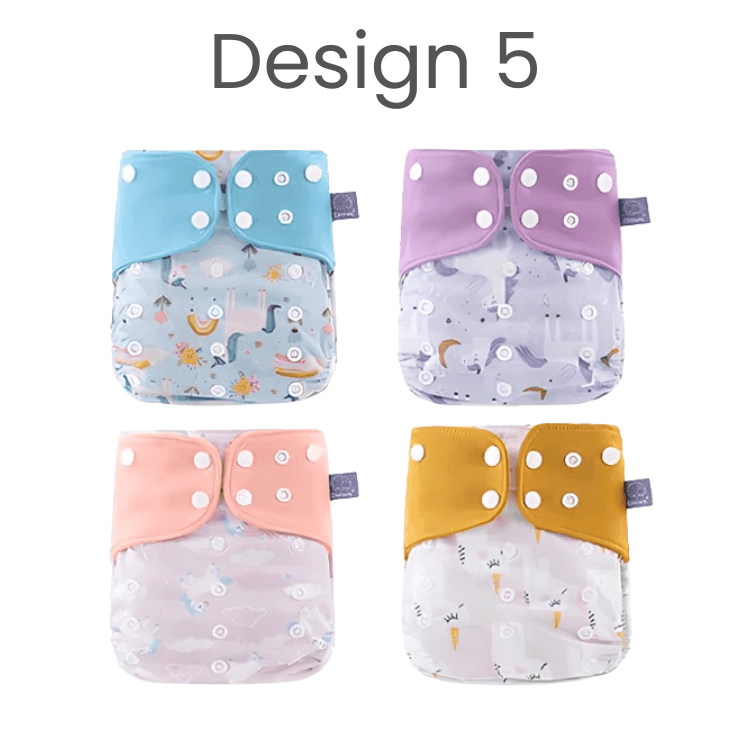 Kit Elinfant 8 Cloth Nappies + 8 Inserts