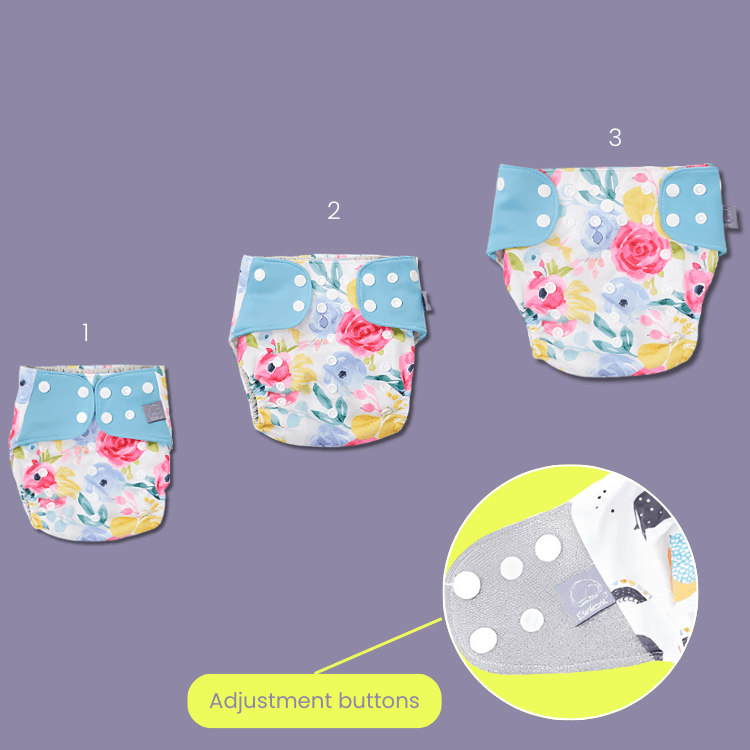 Kit Elinfant 8 Cloth Nappies + 8 Inserts