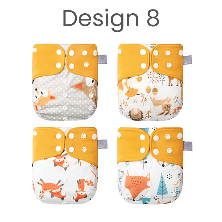 Kit Elinfant 4 Cloth Nappies + 4 Inserts